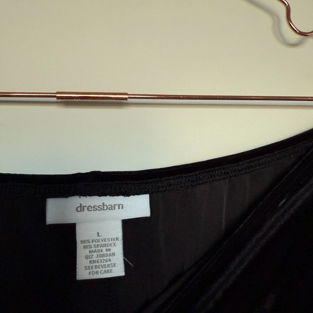 Dressbarn Women Skirt Large Black Midi Velvet Whimsigoth Grunge Fairy Old Money - Picture 4 of 5